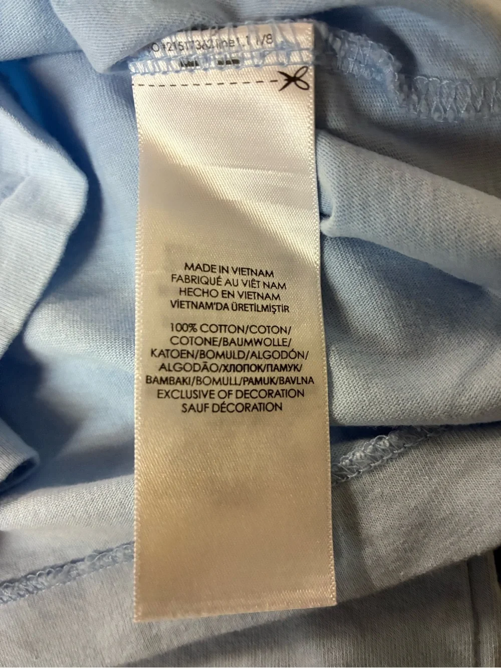 Polo by Ralph Lauren Light Blue V-Neck Pocket Logo Tee (L)